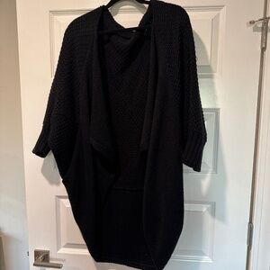 Like new cascading black sweater jacket One Size